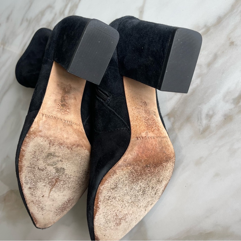 Loeffler Randall Black Suede Pointed Ankle Boots Booties Size Women’s 8.5 - Picture 6 of 9